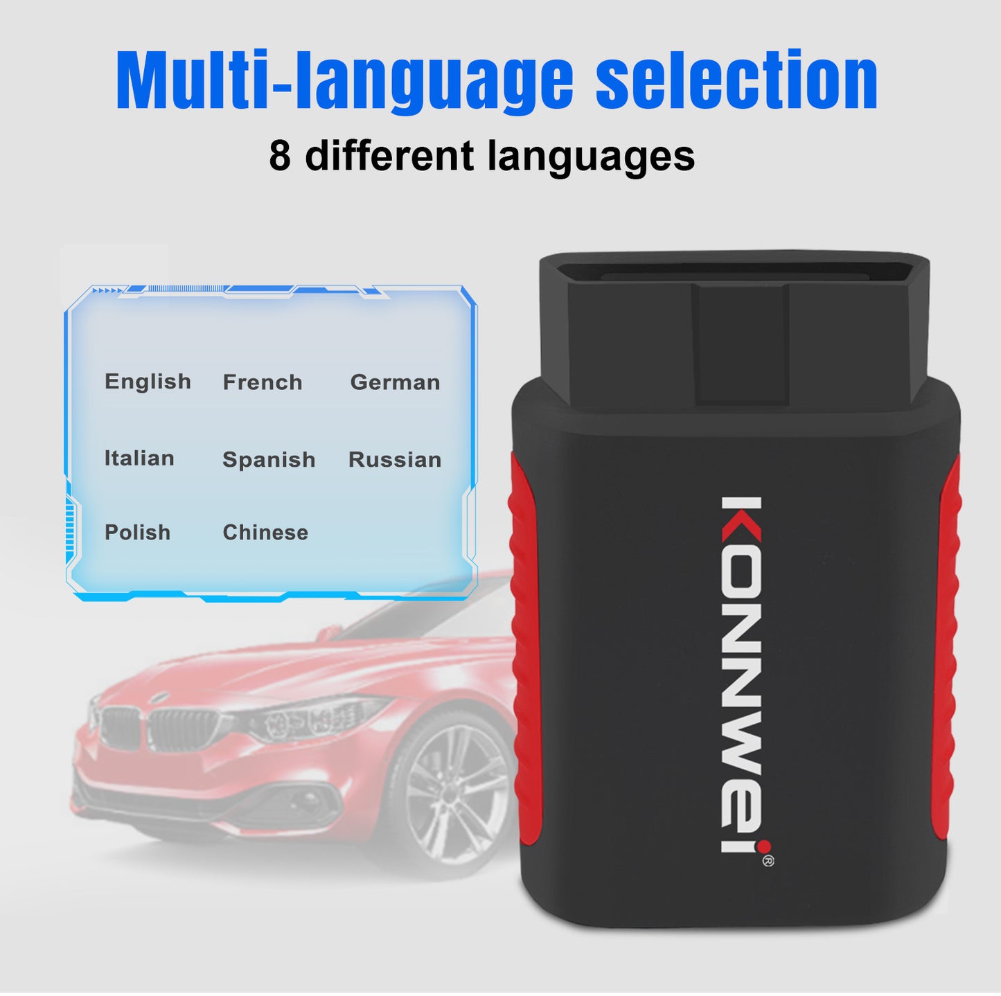 KONNWEI KDIAG Bluetooth 5.0 Full System OBD2 Scanner | 31+ Reset Functions | iOS & Android