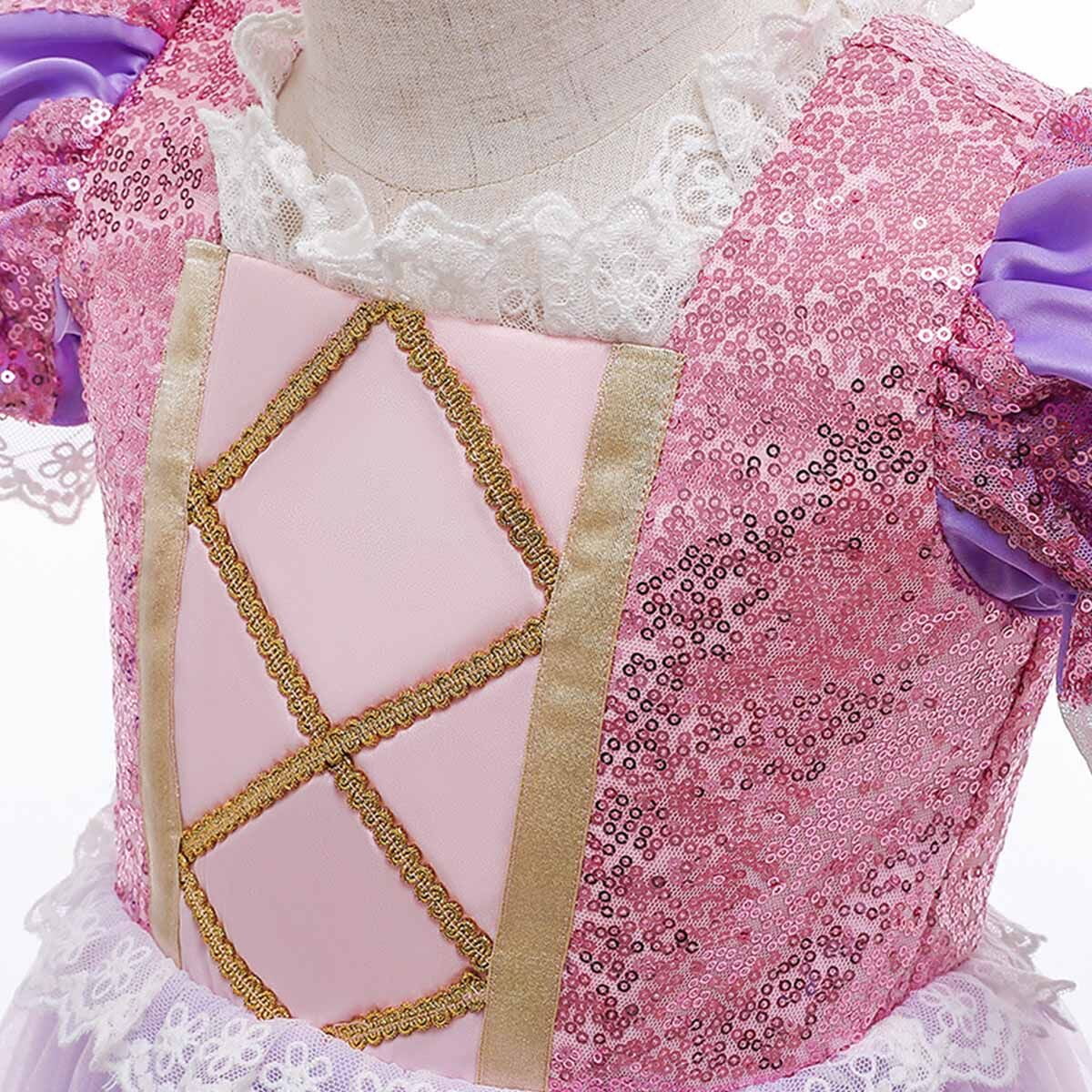 Girls Princess Costume Birthday Christmas Halloween Cosplay Carnival Fancy Dress,Child 3t