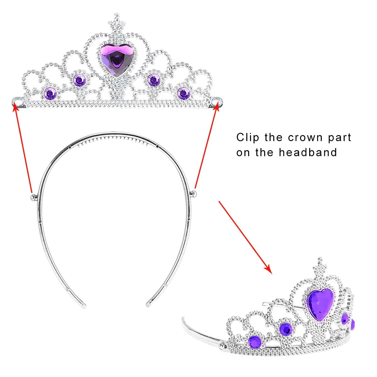 KAWELL Princess Dress Up Jewelry Dress Up Set for Girls Jewelry Accessories with Crowns, Necklaces, Wands, Gloves, Earrings (Yellow 5pcs)
