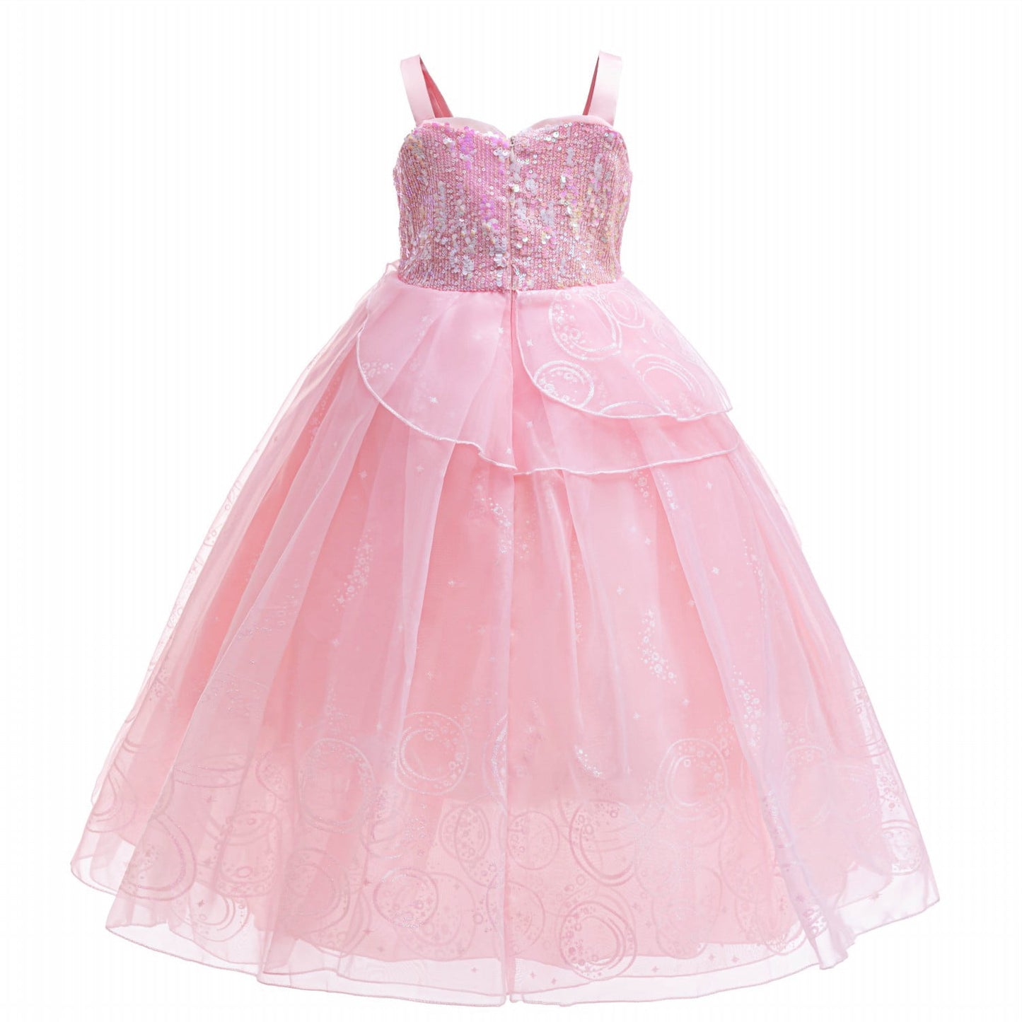 KAWELL Good Witch Glinda Costume Girls Pink Tulle Princess Dress Toddler Halloween Costumes Witch Cosplay Outfit