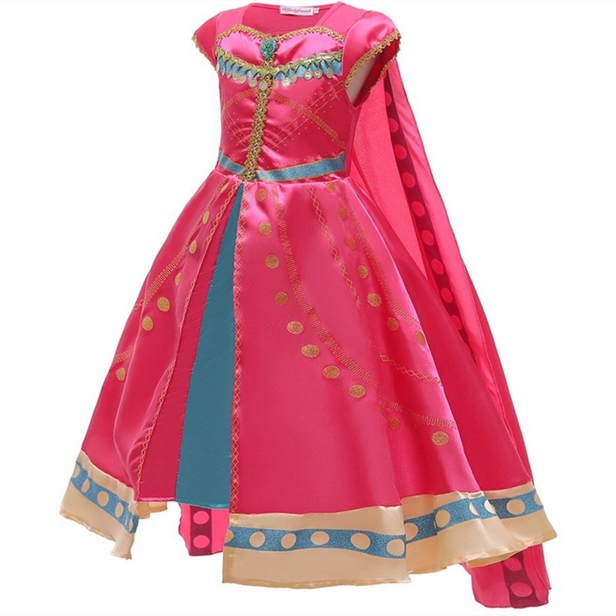 KAWELL Princess Costume for Girls Rose Sequined Princess Christmas Dress Up, Little Girls 2t 3t