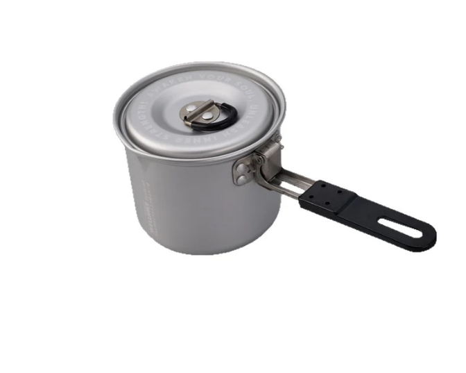 Portable Camping Pot – Lightweight Aluminum Alloy Mini Cook Pot with Foldable Handle