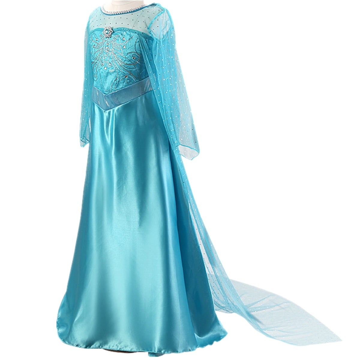 KAWELL Girls Costume Sequin Fancy Princess Dress up for Birthday Party,Child