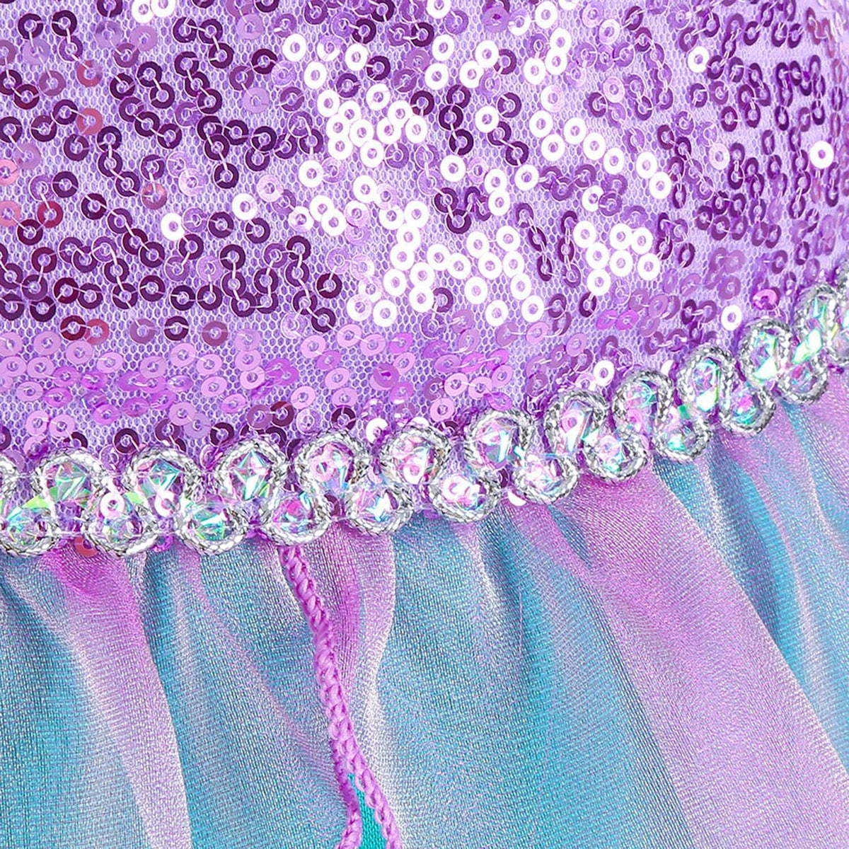 Girls Mermaid Princess Ariel Costume Cosplay Carnival Birthday Party Mermaid Dress