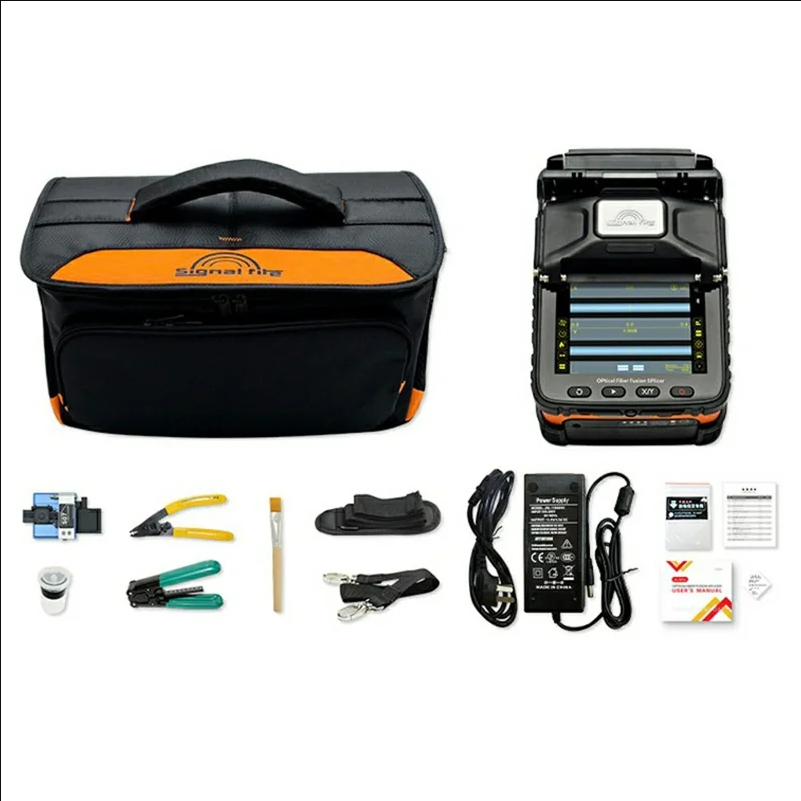 SIGNAL FIRE AI-5 Pro Optical Fiber Fusion Splicer 6-Motor Alignment 8s Splicing 18s Heating - UK Plug