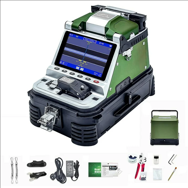 SIGNAL FIRE AI-30 5-Inch Fiber Optic Fusion Splicer 6s Splicing 15s Heating Built-In OPM VFL - UK Plug