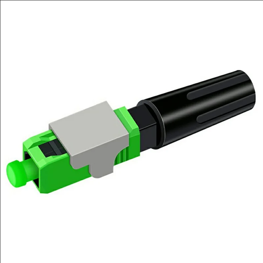 10Pcs SC / APC Fiber Quick Connectors 54 x 10mm Ceramic Ferrule Reusable Low Loss